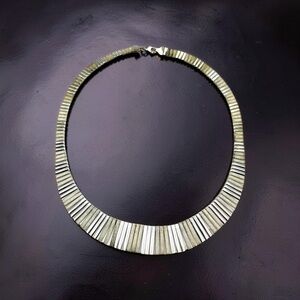 Vintage 925 Sterling Silver Fringe Collar Necklace –  Signed FMC Italy 16”